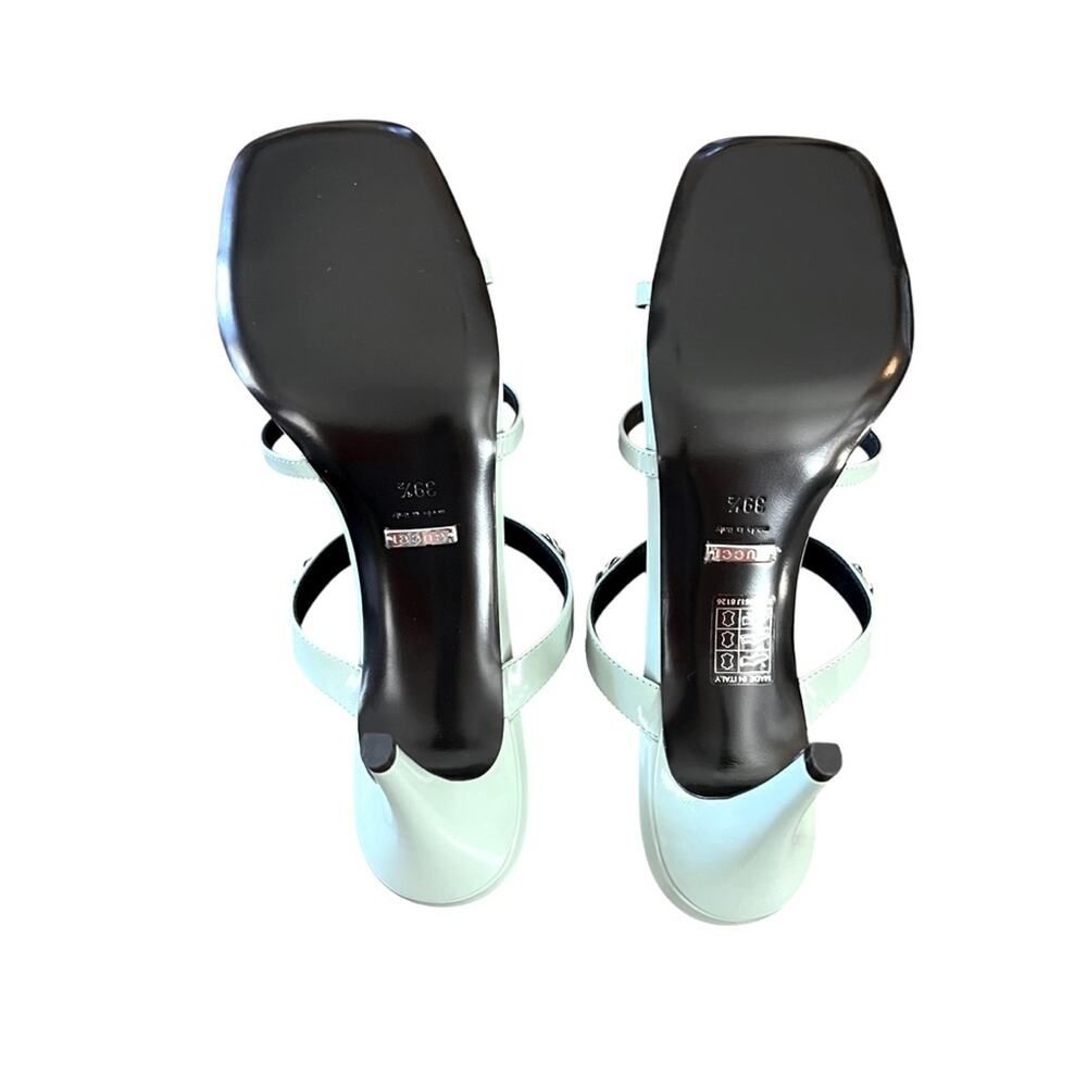 Gucci CR 24 75 Divine Leather High Heel Slip On Mule Horsebit NEW EU 39.5 US 9.5 - Picture 6 of 10
